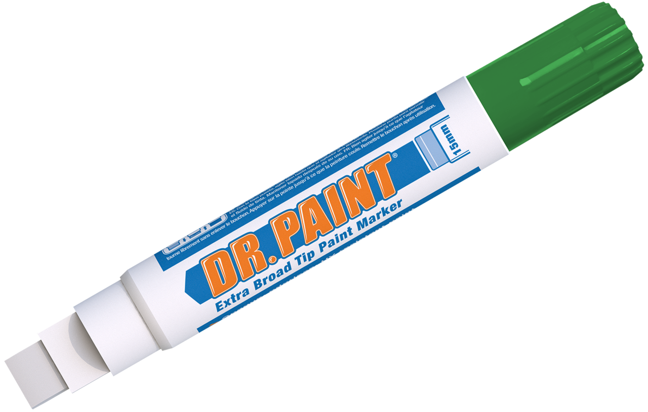 U-Mark DR. PAINT™ Extra Broad Tip Window Paint Marker - College Green